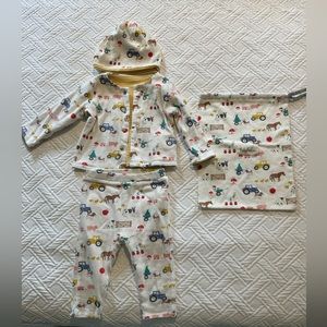 Baby Boden reversible jacket, pants, hat and carrying bag 3-6M months